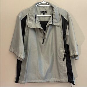 Vintage 90s Second Skin Hydraproof Golf / Raver Silver Shirt Sleeve Jacket